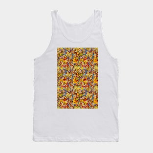 70s psychedelic plaid flow Tank Top